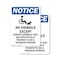 Signmission No Animals Except OSHA Notice Sign, Plastic, 7in W x 10in L, 2PK OS-2PACK-NS-P-710-V-14378 - alternate 1